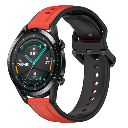 22mm Convex Loop Two-Color Silicone Watch Band, For Huawei Watch GT 2E, For Huawei GT2 46mm