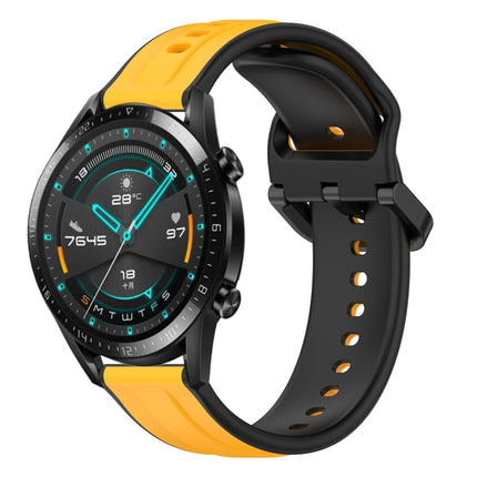 22mm Convex Loop Two-Color Silicone Watch Band, For Huawei Watch GT 2E, For Huawei GT2 46mm