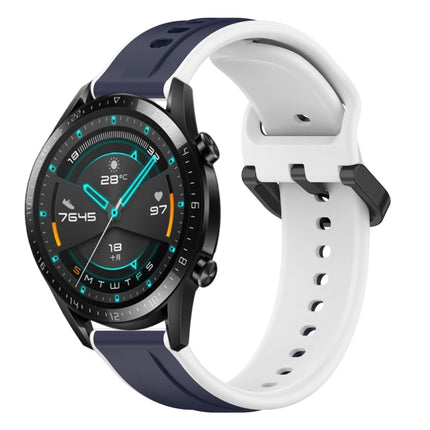 22mm Convex Loop Two-Color Silicone Watch Band, For Huawei Watch GT 2E, For Huawei GT2 46mm