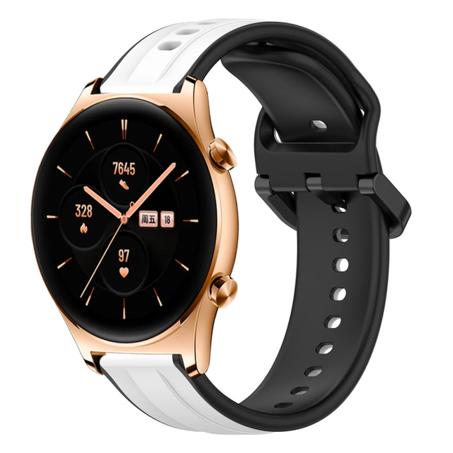 22mm Convex Loop Two-Color Silicone Watch Band, For Honor Watch GS 3, For Honor Watch GS Pro