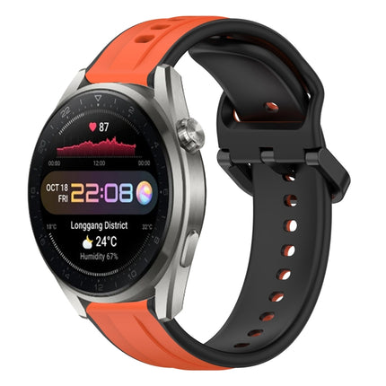 22mm Convex Loop Two-Color Silicone Watch Band, For Huawei Watch 3 Pro New