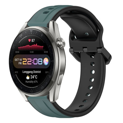 22mm Convex Loop Two-Color Silicone Watch Band, For Huawei Watch 3 Pro New