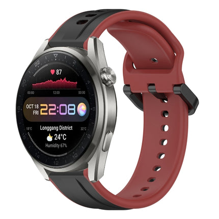 22mm Convex Loop Two-Color Silicone Watch Band, For Huawei Watch 3 Pro New