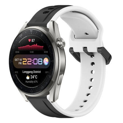 22mm Convex Loop Two-Color Silicone Watch Band, For Huawei Watch 3 Pro New