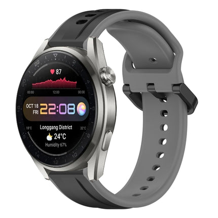 22mm Convex Loop Two-Color Silicone Watch Band, For Huawei Watch 3 Pro New