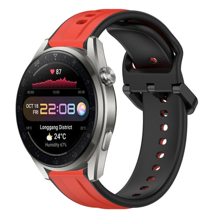 22mm Convex Loop Two-Color Silicone Watch Band, For Huawei Watch 3 Pro New