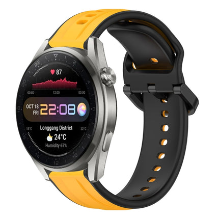 22mm Convex Loop Two-Color Silicone Watch Band, For Huawei Watch 3 Pro New