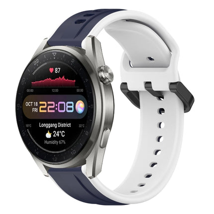 22mm Convex Loop Two-Color Silicone Watch Band, For Huawei Watch 3 Pro New