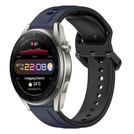 22mm Convex Loop Two-Color Silicone Watch Band, For Huawei Watch 3 Pro New