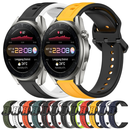 22mm Convex Loop Two-Color Silicone Watch Band, For Huawei Watch 3 Pro New