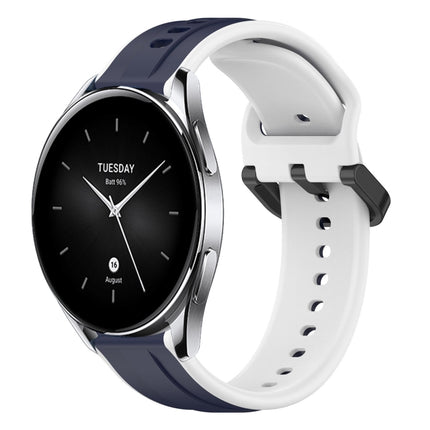 22mm Convex Loop Two-Color Silicone Watch Band, For Xiaomi Watch S2 42mm, For Xiaomi Watch S2 46mm