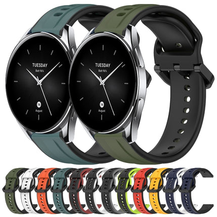 22mm Convex Loop Two-Color Silicone Watch Band, For Xiaomi Watch S2 42mm, For Xiaomi Watch S2 46mm