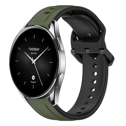 22mm Convex Loop Two-Color Silicone Watch Band, For Xiaomi Watch S2 42mm, For Xiaomi Watch S2 46mm