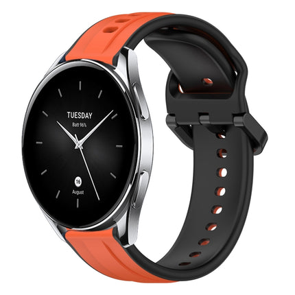 22mm Convex Loop Two-Color Silicone Watch Band, For Xiaomi Watch S2 42mm, For Xiaomi Watch S2 46mm