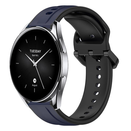 22mm Convex Loop Two-Color Silicone Watch Band, For Xiaomi Watch S2 42mm, For Xiaomi Watch S2 46mm