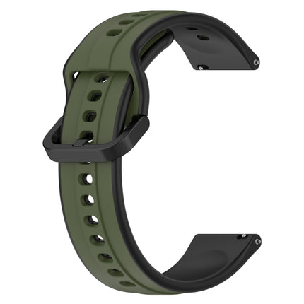 22mm Convex Loop Two-Color Silicone Watch Band, For Xiaomi MI Watch S1, For Xiaomi MI Watch S1 Pro