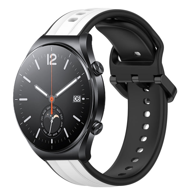 22mm Convex Loop Two-Color Silicone Watch Band, For Xiaomi MI Watch S1, For Xiaomi MI Watch S1 Pro
