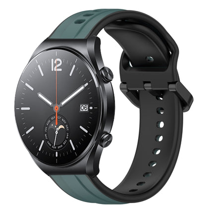 22mm Convex Loop Two-Color Silicone Watch Band, For Xiaomi MI Watch S1, For Xiaomi MI Watch S1 Pro