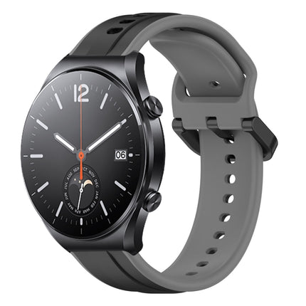 22mm Convex Loop Two-Color Silicone Watch Band, For Xiaomi MI Watch S1, For Xiaomi MI Watch S1 Pro