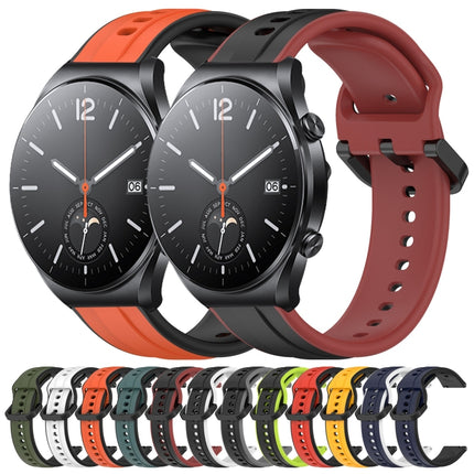 22mm Convex Loop Two-Color Silicone Watch Band, For Xiaomi MI Watch S1, For Xiaomi MI Watch S1 Pro