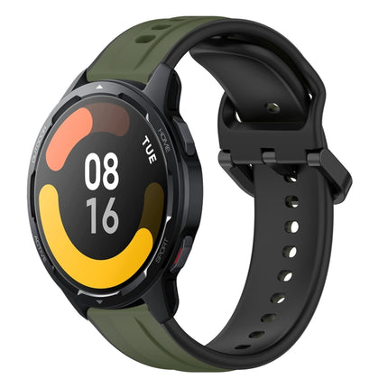 22mm Convex Loop Two-Color Silicone Watch Band, For Xiaomi Watch S1 Active, For Xiaomi MI Watch Color 2