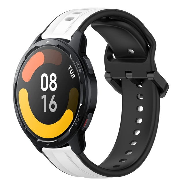 22mm Convex Loop Two-Color Silicone Watch Band, For Xiaomi Watch S1 Active, For Xiaomi MI Watch Color 2
