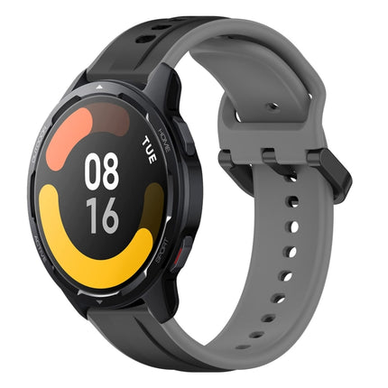 22mm Convex Loop Two-Color Silicone Watch Band, For Xiaomi Watch S1 Active, For Xiaomi MI Watch Color 2