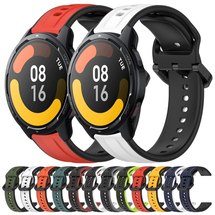 22mm Convex Loop Two-Color Silicone Watch Band, For Xiaomi Watch S1 Active, For Xiaomi MI Watch Color 2