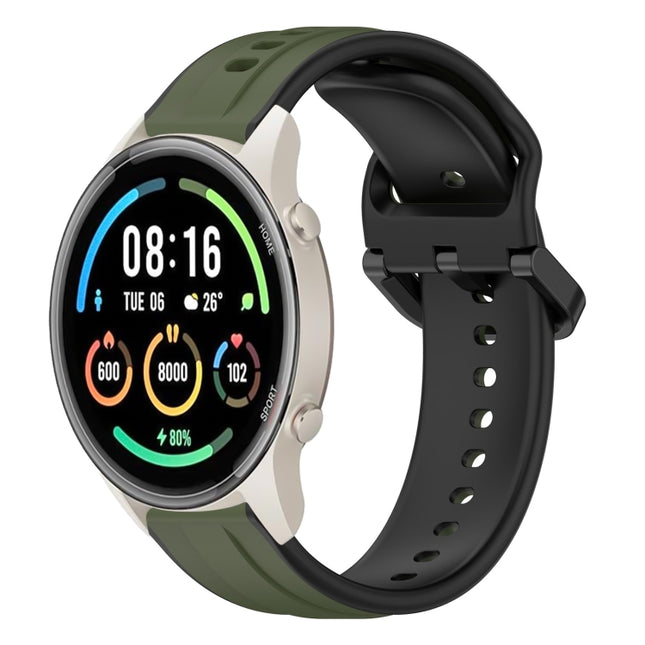 22mm Convex Loop Two-Color Silicone Watch Band, For Xiaomi MI Watch Sport, For Xiaomi MI Watch Color
