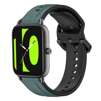 22mm Convex Loop Two-Color Silicone Watch Band, For Xiaomi Haylou RT2 LS10, For  Xiaomi Haylou RS4 LS12