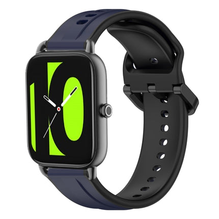 22mm Convex Loop Two-Color Silicone Watch Band, For Xiaomi Haylou RT2 LS10, For  Xiaomi Haylou RS4 LS12