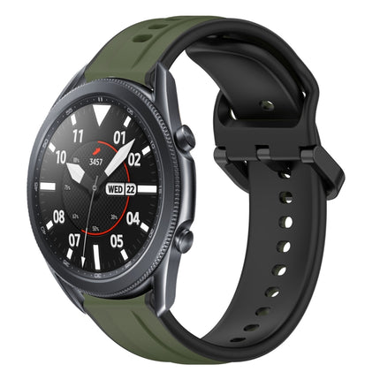 22mm Convex Loop Two-Color Silicone Watch Band, For Samsung Galaxy Watch3 45mm, For Samsung Galaxy Watch 46mm