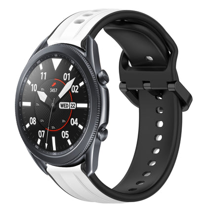 22mm Convex Loop Two-Color Silicone Watch Band, For Samsung Galaxy Watch3 45mm, For Samsung Galaxy Watch 46mm