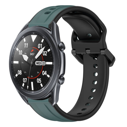 22mm Convex Loop Two-Color Silicone Watch Band, For Samsung Galaxy Watch3 45mm, For Samsung Galaxy Watch 46mm