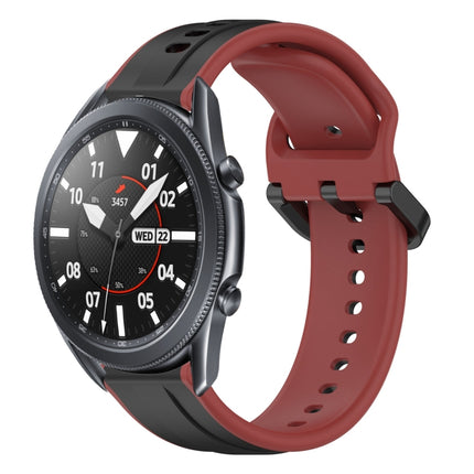 22mm Convex Loop Two-Color Silicone Watch Band, For Samsung Galaxy Watch3 45mm, For Samsung Galaxy Watch 46mm