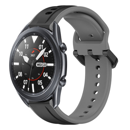 22mm Convex Loop Two-Color Silicone Watch Band, For Samsung Galaxy Watch3 45mm, For Samsung Galaxy Watch 46mm