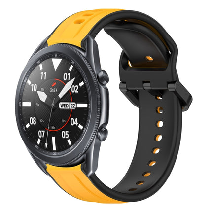 22mm Convex Loop Two-Color Silicone Watch Band, For Samsung Galaxy Watch3 45mm, For Samsung Galaxy Watch 46mm