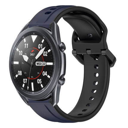 22mm Convex Loop Two-Color Silicone Watch Band, For Samsung Galaxy Watch3 45mm, For Samsung Galaxy Watch 46mm
