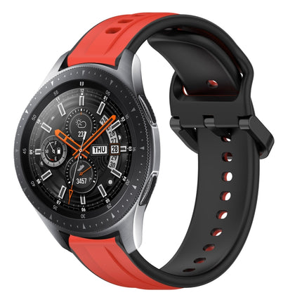 22mm Convex Loop Two-Color Silicone Watch Band, For Samsung Galaxy Watch3 45mm, For Samsung Galaxy Watch 46mm