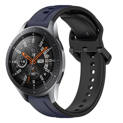 22mm Convex Loop Two-Color Silicone Watch Band, For Samsung Galaxy Watch3 45mm, For Samsung Galaxy Watch 46mm