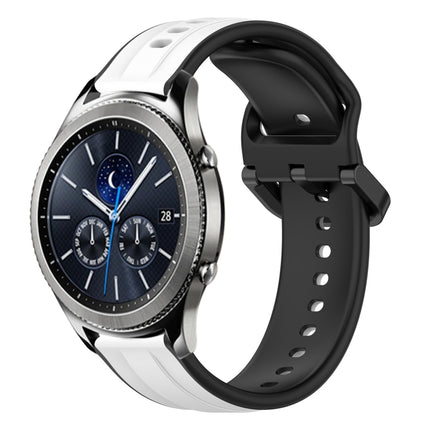 22mm Convex Loop Two-Color Silicone Watch Band, For Samsung Gear S3 Classic, For Samsung Gear S3 Frontier