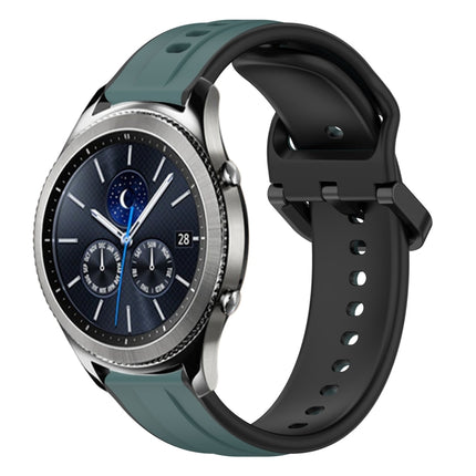 22mm Convex Loop Two-Color Silicone Watch Band, For Samsung Gear S3 Classic, For Samsung Gear S3 Frontier