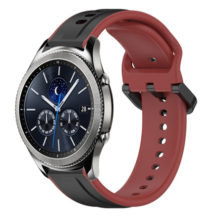 22mm Convex Loop Two-Color Silicone Watch Band, For Samsung Gear S3 Classic, For Samsung Gear S3 Frontier