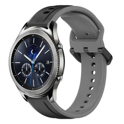 22mm Convex Loop Two-Color Silicone Watch Band, For Samsung Gear S3 Classic, For Samsung Gear S3 Frontier