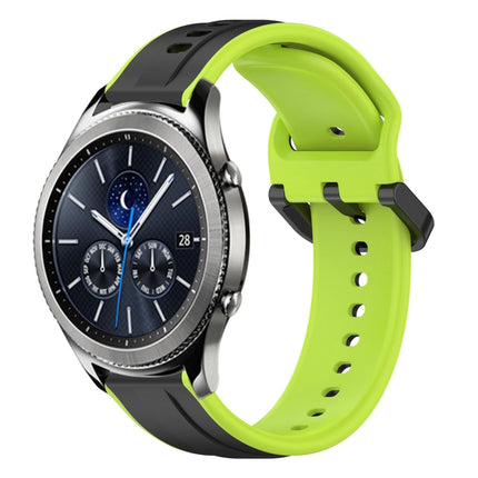 22mm Convex Loop Two-Color Silicone Watch Band, For Samsung Gear S3 Classic, For Samsung Gear S3 Frontier