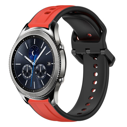 22mm Convex Loop Two-Color Silicone Watch Band, For Samsung Gear S3 Classic, For Samsung Gear S3 Frontier