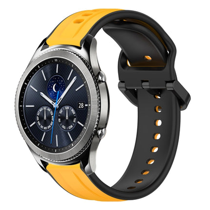22mm Convex Loop Two-Color Silicone Watch Band, For Samsung Gear S3 Classic, For Samsung Gear S3 Frontier
