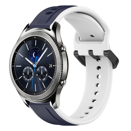 22mm Convex Loop Two-Color Silicone Watch Band, For Samsung Gear S3 Classic, For Samsung Gear S3 Frontier