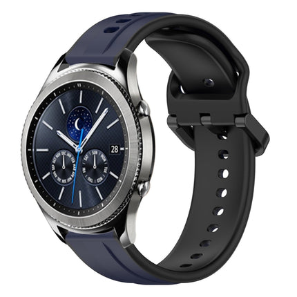22mm Convex Loop Two-Color Silicone Watch Band, For Samsung Gear S3 Classic, For Samsung Gear S3 Frontier