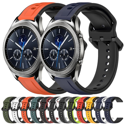22mm Convex Loop Two-Color Silicone Watch Band, For Samsung Gear S3 Classic, For Samsung Gear S3 Frontier